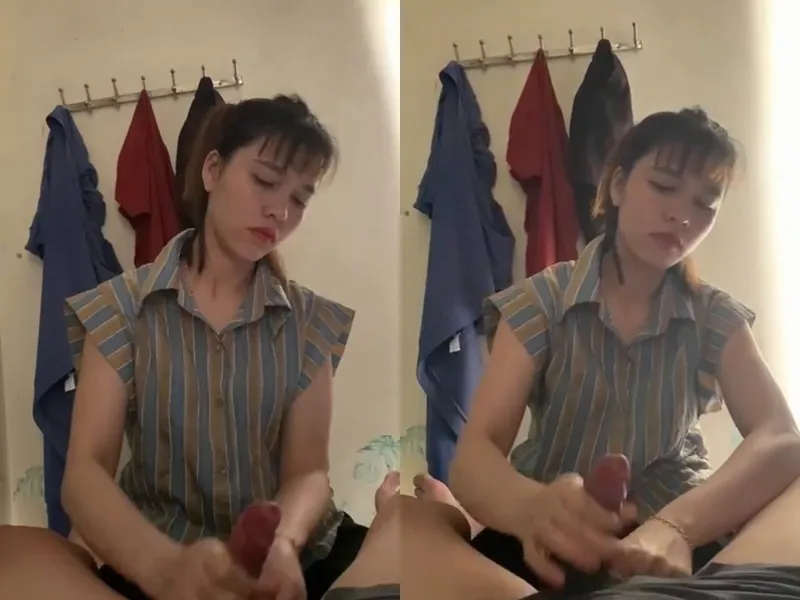 Anh trai đi vắng, ép vợ của anh trai sục cây hàng xuất tinh